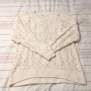 Knitted cream color sweater